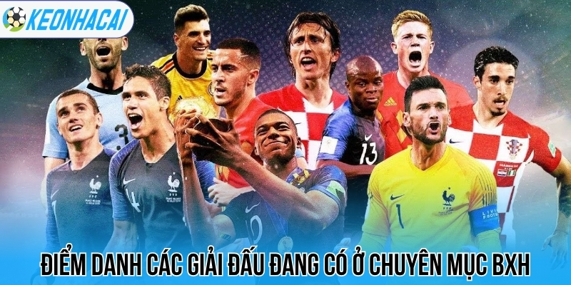 Điểm danh các giải đấu đang có ở chuyên mục BXH
