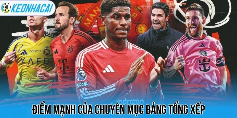 Điểm mạnh của chuyên mục bảng tổng xếp