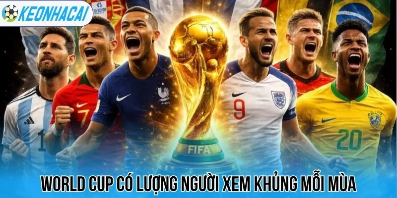 Kèo nhà cái 206 World Cup có lượng người xem khủng mỗi mùa